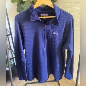 Men’s Patagonia Zip Up- Navy, Recycled Polyester
